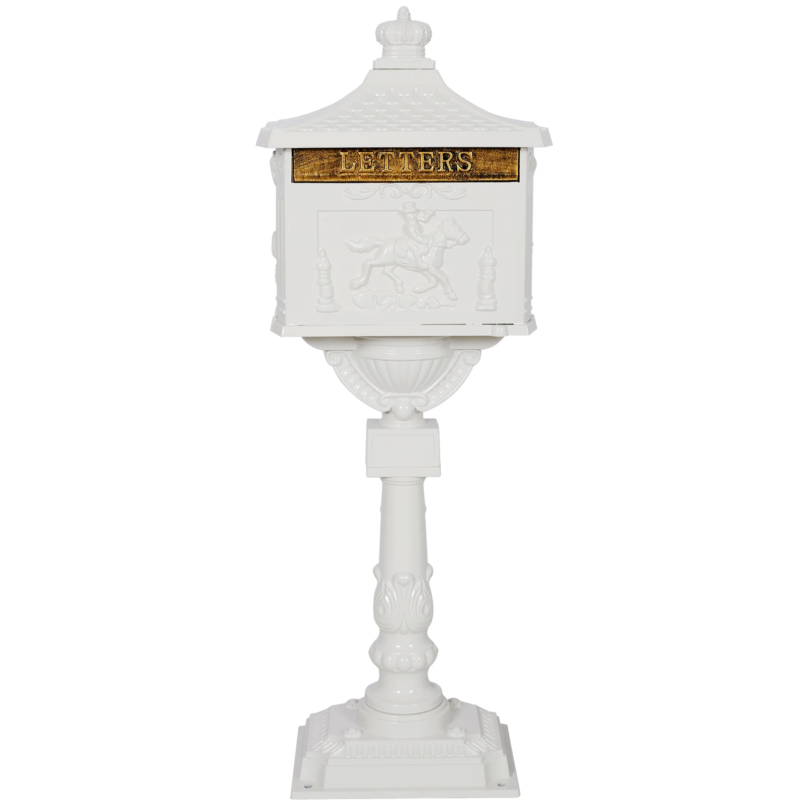 

Cast Aluminum Mail Box,Postal Box , Mailbox Color White