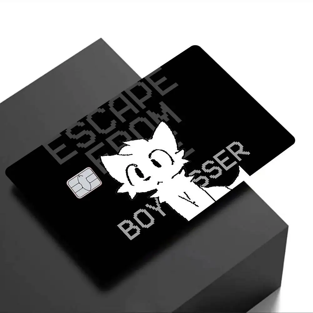 Boykisser Silly Cat Cartoon Kreditkarte Haut Aufkleber für Bankkarte Bus Metro Karte Aufkleber wasserdicht Frauen Geschenk – Detail 9