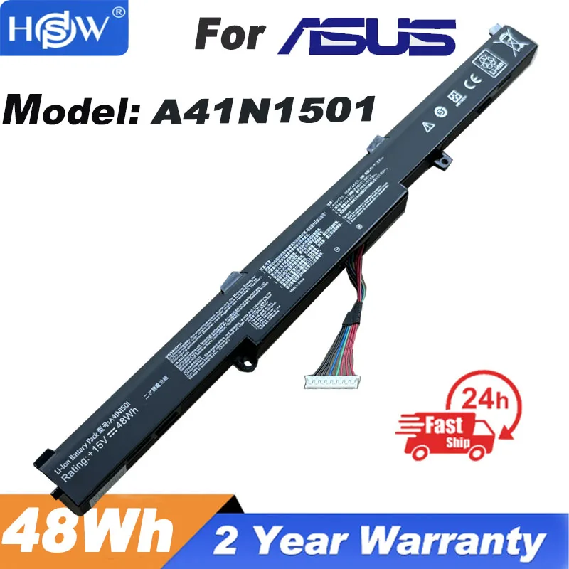 

A41N1501 Laptop Battery for ASUS GL752JW GL752 GL752VL GL752VW N552 N552V N552VW N752 N752V N752VW N752VX A41LK9H