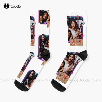 Jordan-Peele Keke amer 영감을 얻은 Nope 양말 검정 축구 양말 360 ° 디지털 인쇄 남여 성인 크리에이티브 웃긴 양말 할로윈