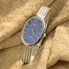 New Brand Quartz Watch for Women Luxury Gift Oval Dial Rhinestone Watch Adjustable Stainless Steel Strap Wristwatches Wholesale 4