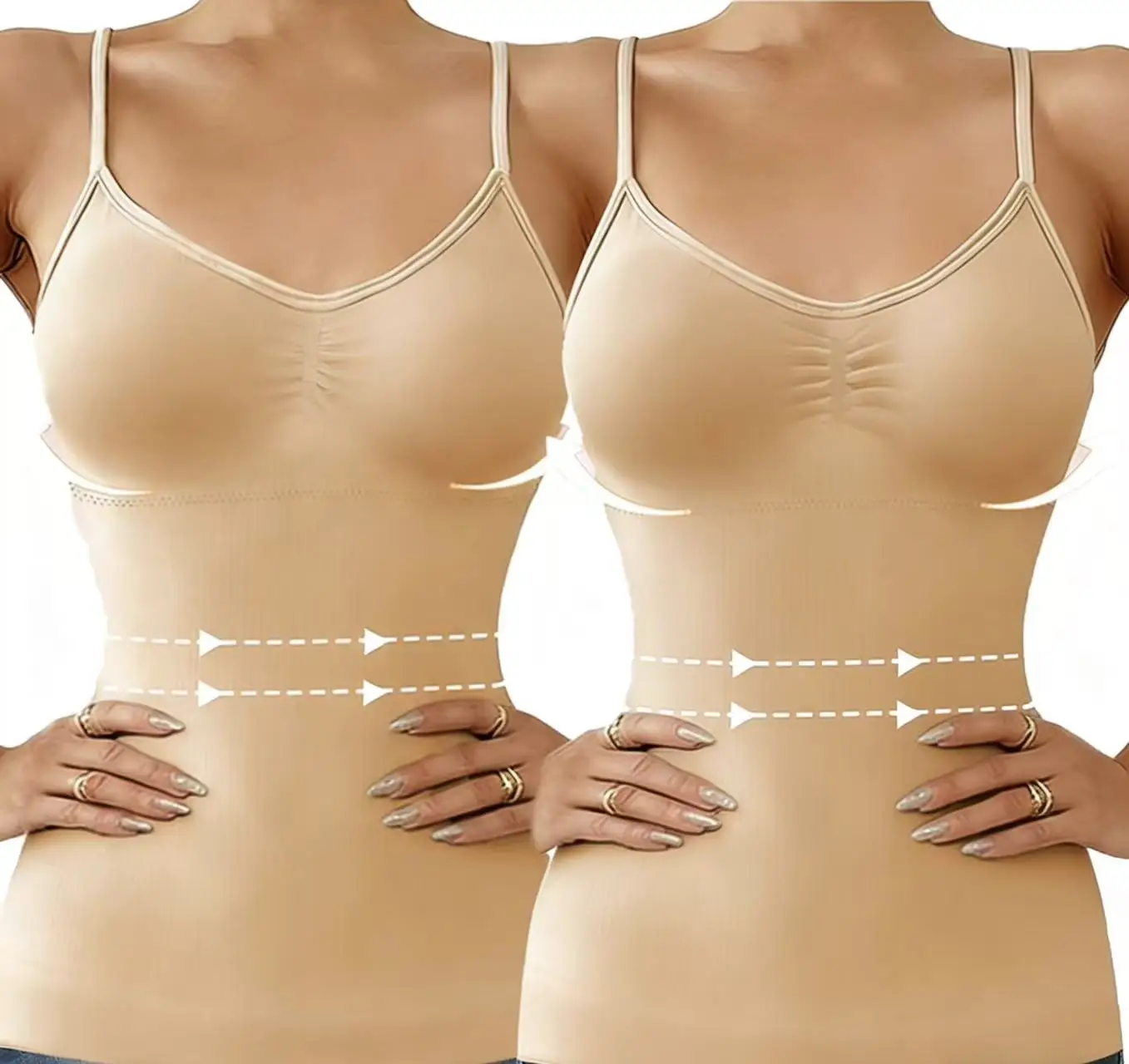 Camisola transpirable para mujer, 2 uds., Tops moldeadores con control de abdomen, sujetador incorporado, camiseta sin mangas moldeadora, corsé adelgazante