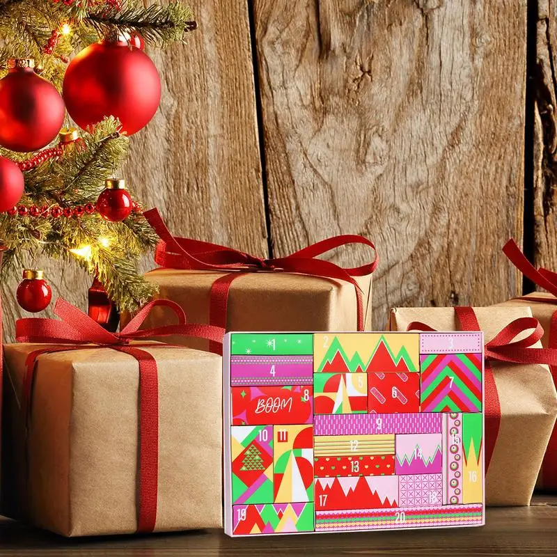 Make Up Set Christmas Advent Calendar Countdown Calendar Lipstick Eye Shadow Cosmetics Set Party Favors for Women Girls christmas countdown calendar christmas advent calendar