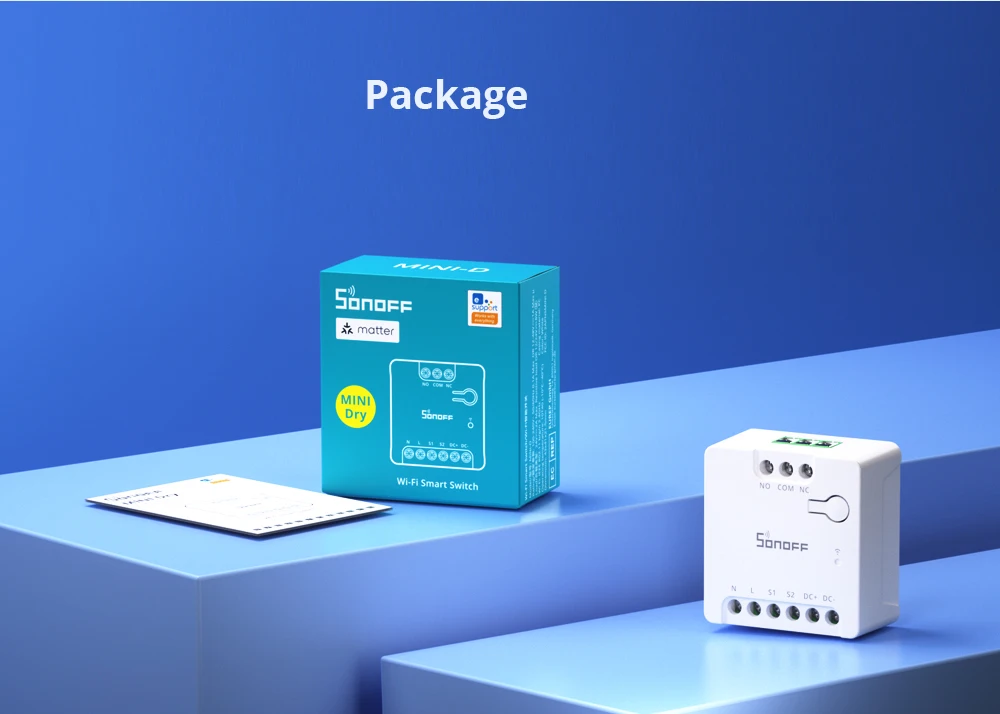 SONOFF MINI-D MINI Dry WiFi Smart Switch Trockenkontakt AC/DC Matter Switch für Garagentor Arbeit mit Alexa Google Home Homekit – Detail 13