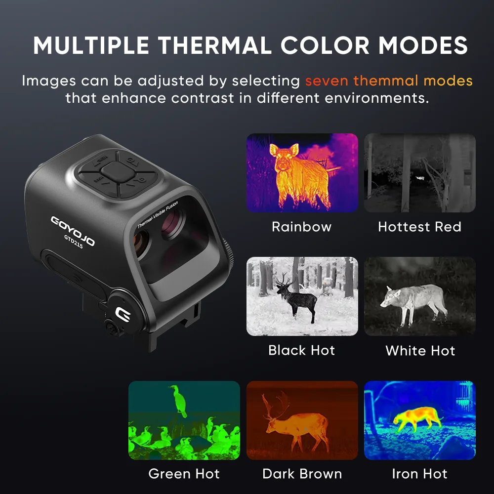 Multispectral Thermal Fusion Hunting Scope - 2K Visible Light & 256x192 Thermal