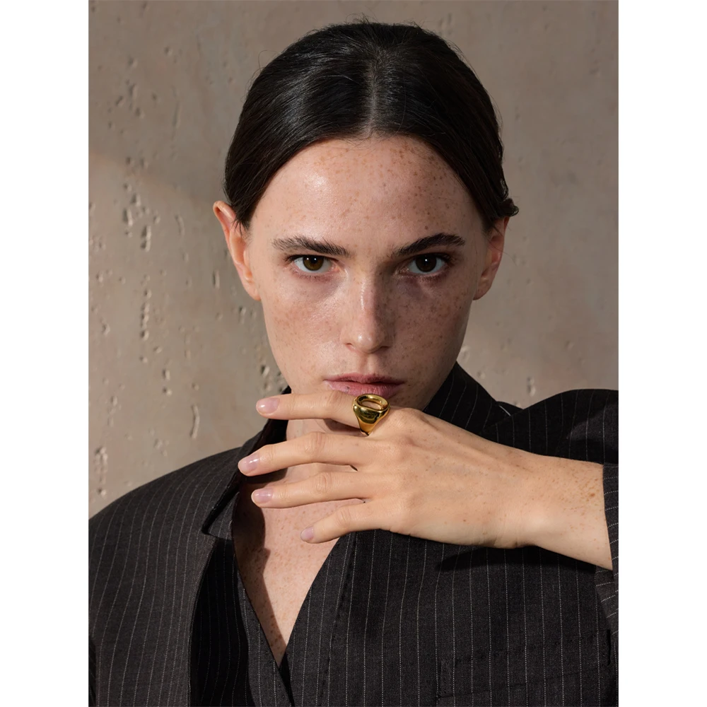 Yhpup Ring Geometric Hollow Fashion
