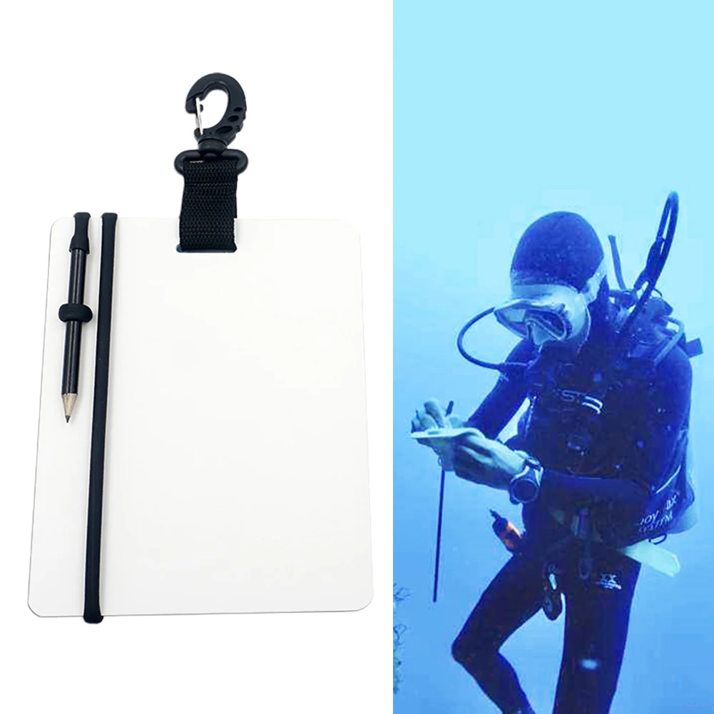 6'' Underwater Writing Slate Pad With Replaceable Pencil Scuba Diving Gear Shower Notes