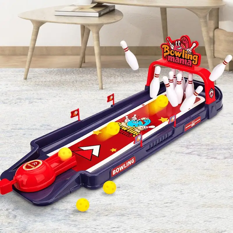 Kids Bowling Set Funny Desk Decor Bowling Game Table Games Small Set For Men Women Children Teens Work School Birthday