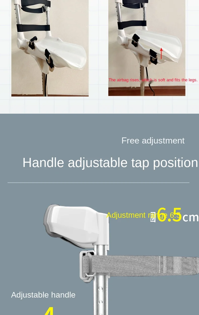 Walking Aid With Retractable Crutch Support For Knee Joint Crutch FractureRehabilitation Training For Leg And Knee Injury Patien