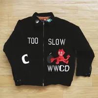 2024 CPFM too slow souvenir jacket Suede embroidery heavy-duty souvenir jacket WY1015 1