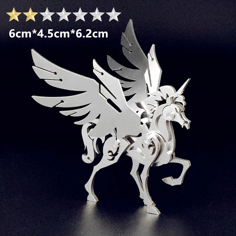 

3D Metal DIY High Quality Steel Warcraft Stainless Steel Assembly Kit Model Unicorn Decoration Gift