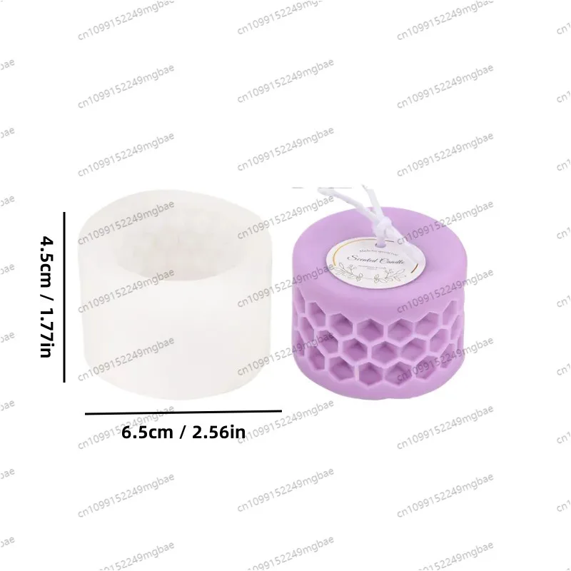 벌집 모양 원통형 향초 몰드 DIY 디퓨저 석고 홈 장식 실리콘 몰드