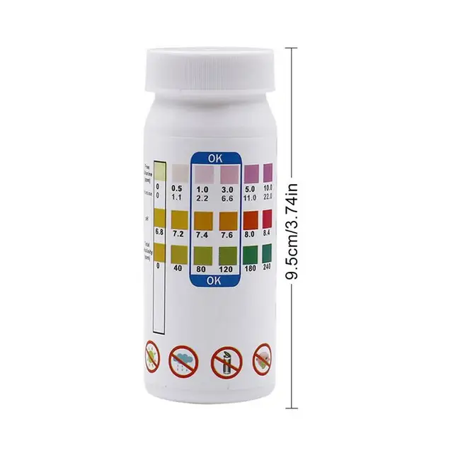 50Db/Palack Tesztcsíkok Klór Mártás Ph Teszter Papír Úszómedence Teszt Csík Forró Rugóvíz Gyógyfürdő Tesztelés - Image 6