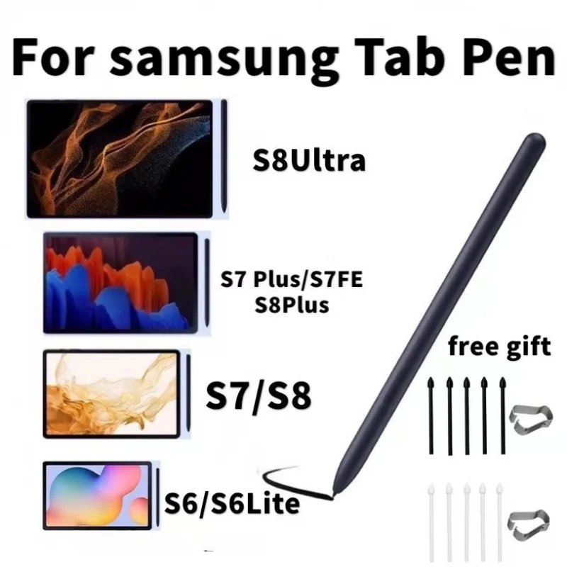 Per Samsung Stylus S Pen Para Tablet, Desenho Stylus, Caneta De Toque Para Tab, S6Lite, S7Fe, S7, S7Plus, S8, S6, Bluetooth,