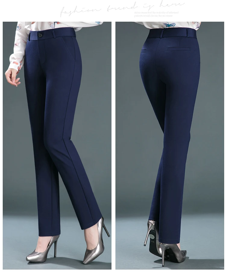 High-QualityWomen's Spring and Autumn Elastic High Waist Thin Straight Pants Knitted Extra Large CasualLeggings Y2k Pants S-10XL