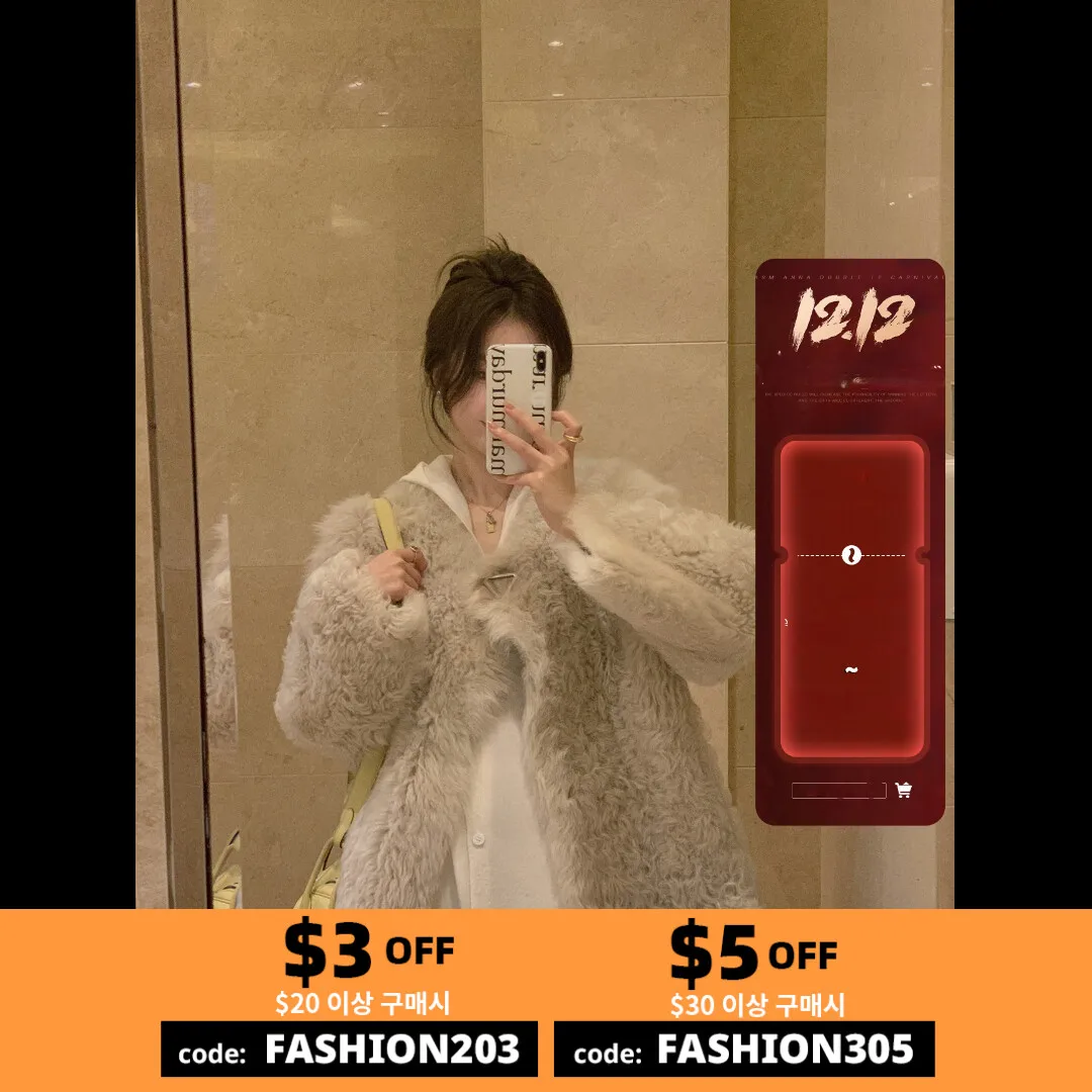 ASM Anna 】스노우 아일랜드 마끼아토  서양식 컷 패턴 롱 쇼트 밍크 퍼 겉옷 퍼 통합 퍼, 모피 안나