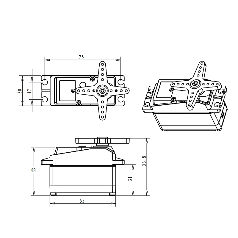 1X 12V Servo 150Kg Baja 5B 1/5 DS51150 High Torque Digital Servo für Redcat HPI Baja 5B SS RC Servo Auto kompatibel SAVOX-0236 – Detail 8
