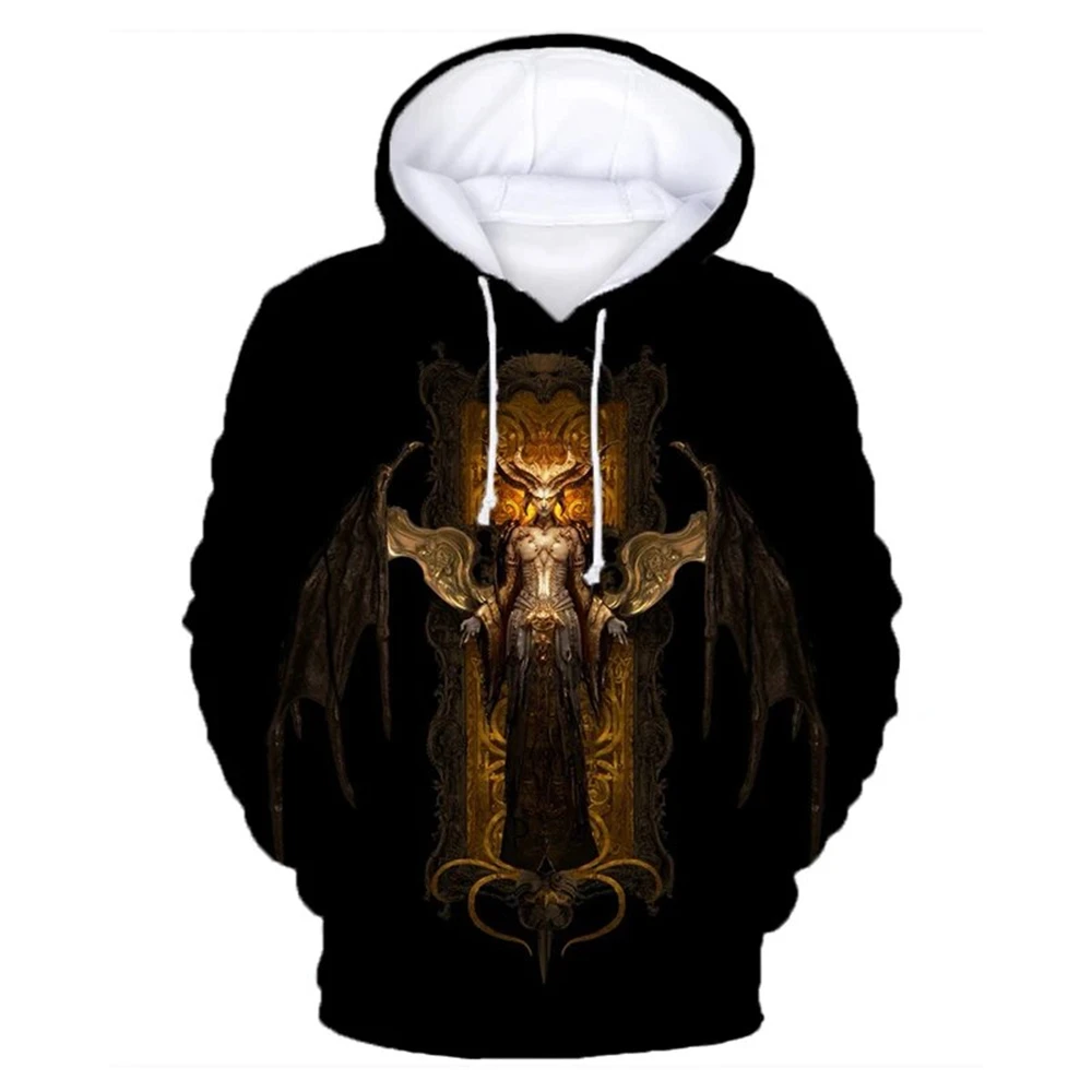 thumbnail image 1 of Nueva sudadera con capucha con estampado 3D de Diablo 4 Game Lilith, estilo informal unisex para hombres y mujeres, talla extragrande para niños, 1 of 5