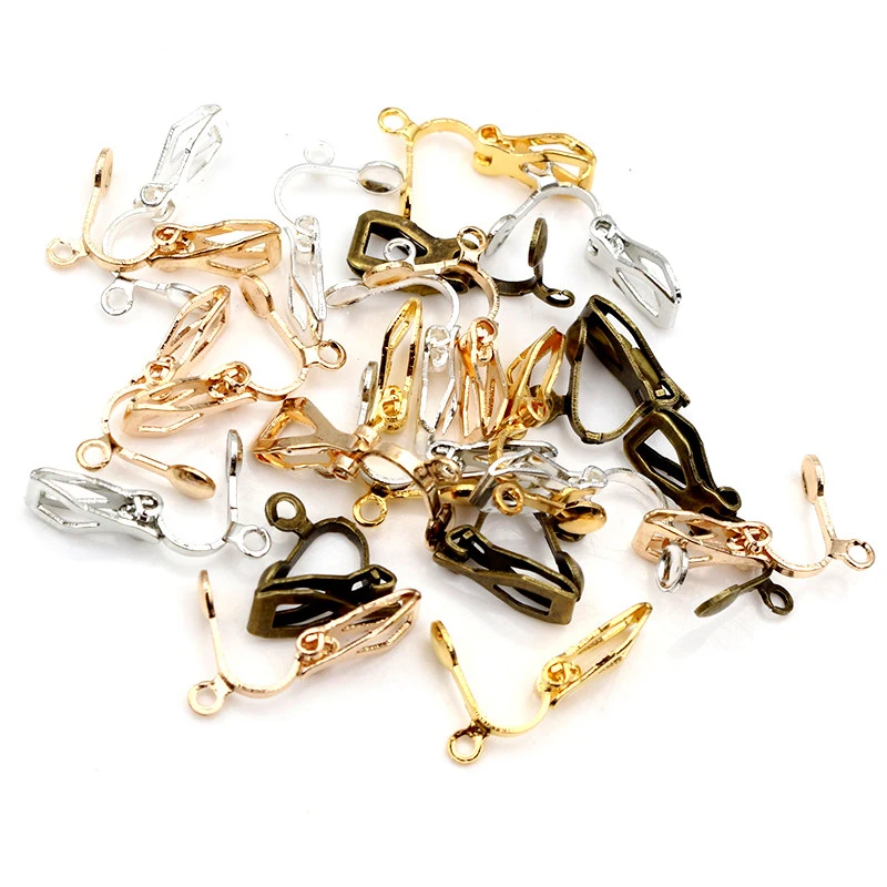 12x5mm 50pcs 고품질 6 색 도금 귀 클립 DIY 수제 귀걸이 결과 보석 발견 부품 도매
