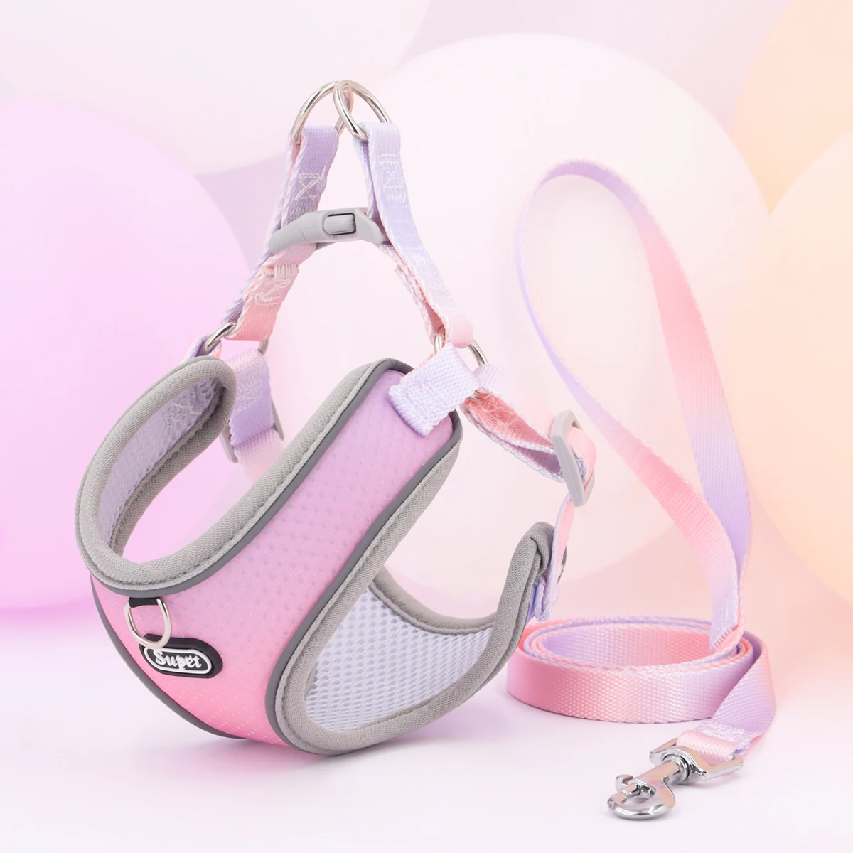 Supet Pet Step-In Hunde geschirr, verstellbares reflektieren des weiches Hunde geschirr, atmungsaktives Hunde westen geschirr für Katzen welpen – Detail 14