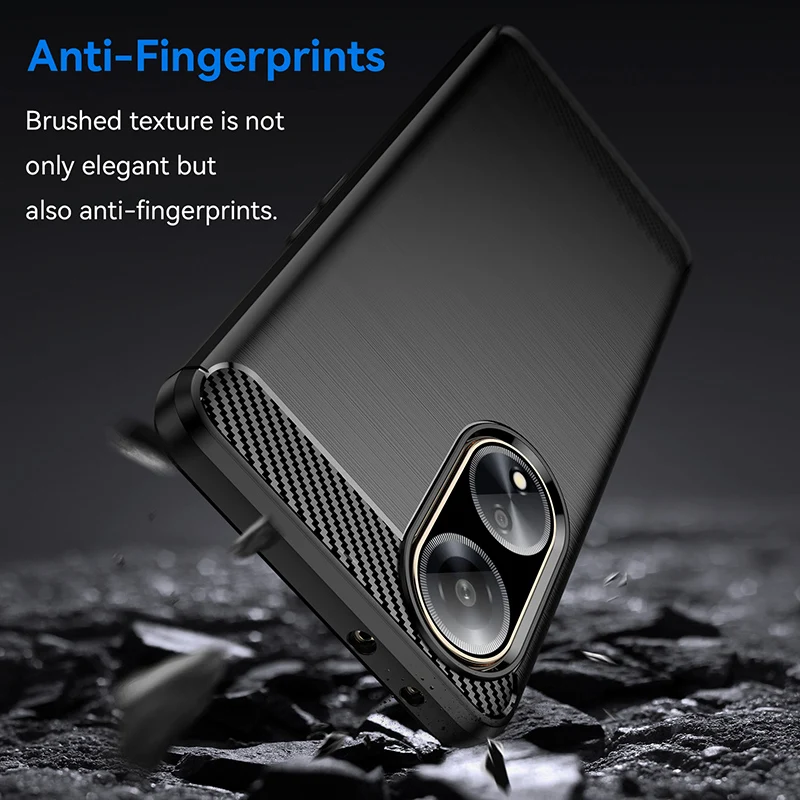 Thick Armor Shockproof Carbon Fiber Silicone Soft Case