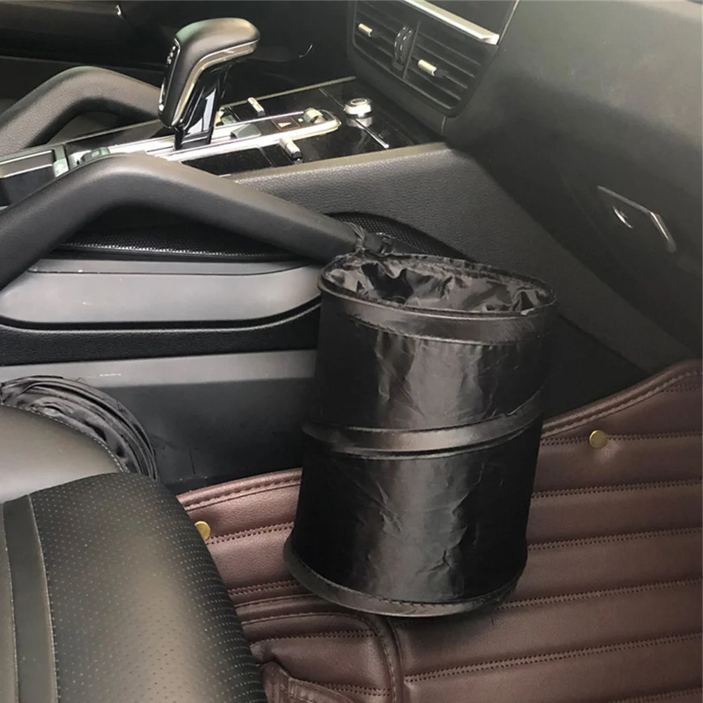 Car Trash Can Portable Durable Foldable Hanging Car Storage Bucket Chair Back Oxford Cloth Storage Bag Trash Can car storage bag car trash can car trash bag