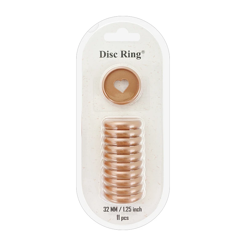 Notebook Chest Binder Planner Disc Binding Mushroom Hole Binding Discs Binders Mushroom Plastic Ring Planner Rings Heart 11pcs