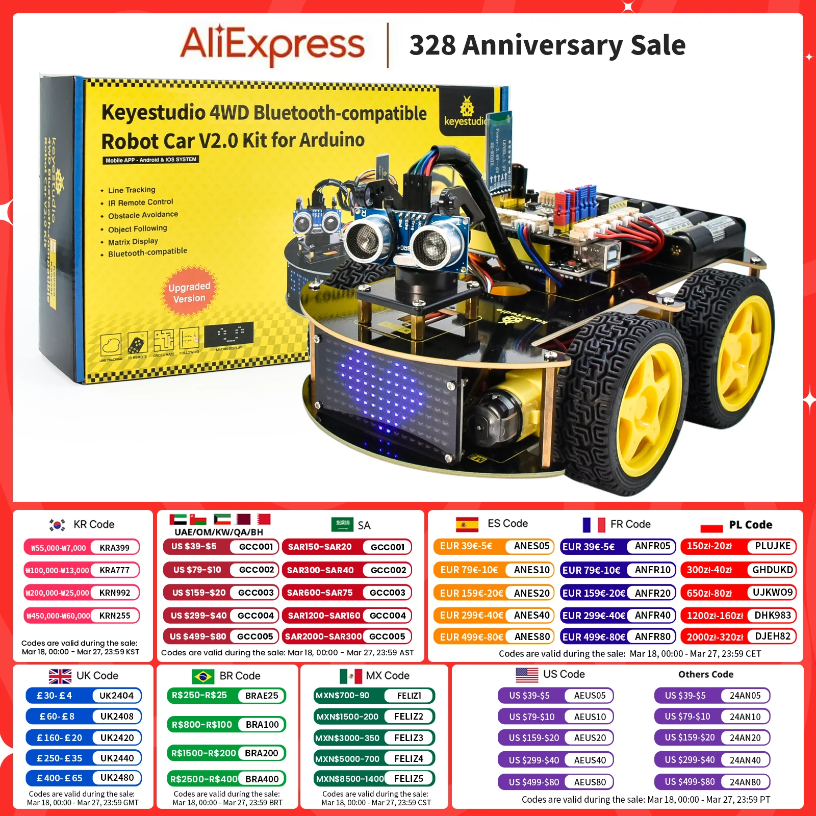 Keyestudio-4WD-Multi-BT-Robot-Car-Kit-V2-0-W-LED-Display-For-Arduino ...