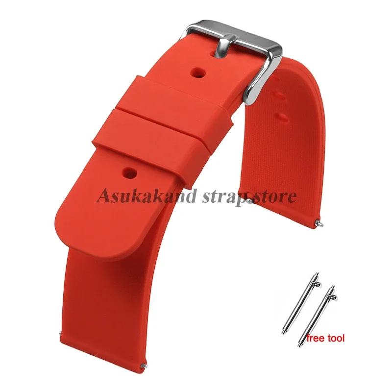 Versatile Quick-Release Silicone Sport Watch Strap - Multiple Sizes