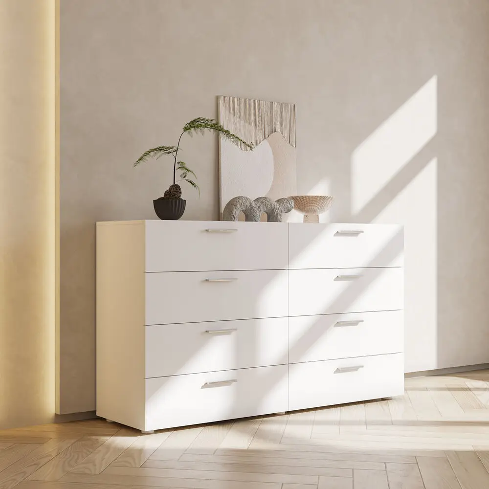 

8 Drawers Dresser Wooden Storage Dressers Chests of Drawers for Bedroom Home