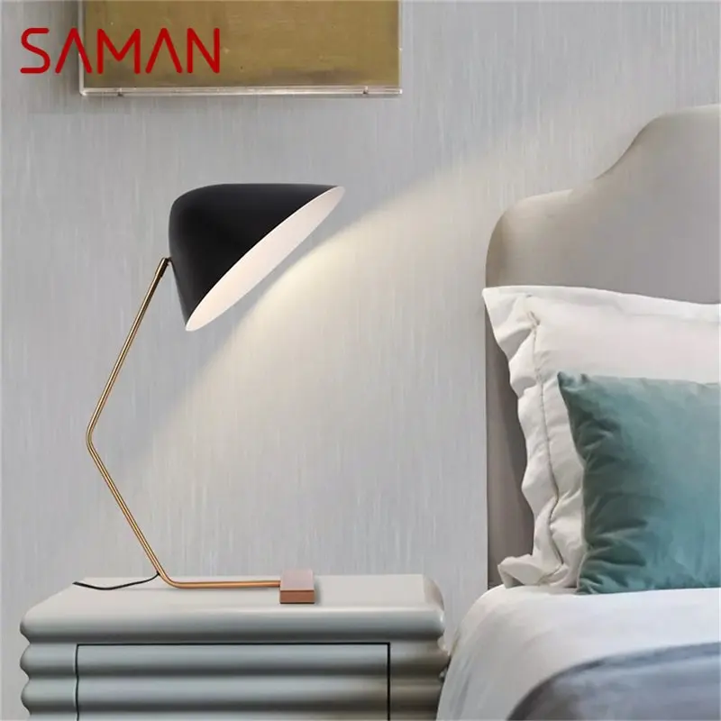 

SAMAN Nordic Table Lamp Postmodern Creative Design LED Desk Light Decor For Home Bedroom Bedside Study