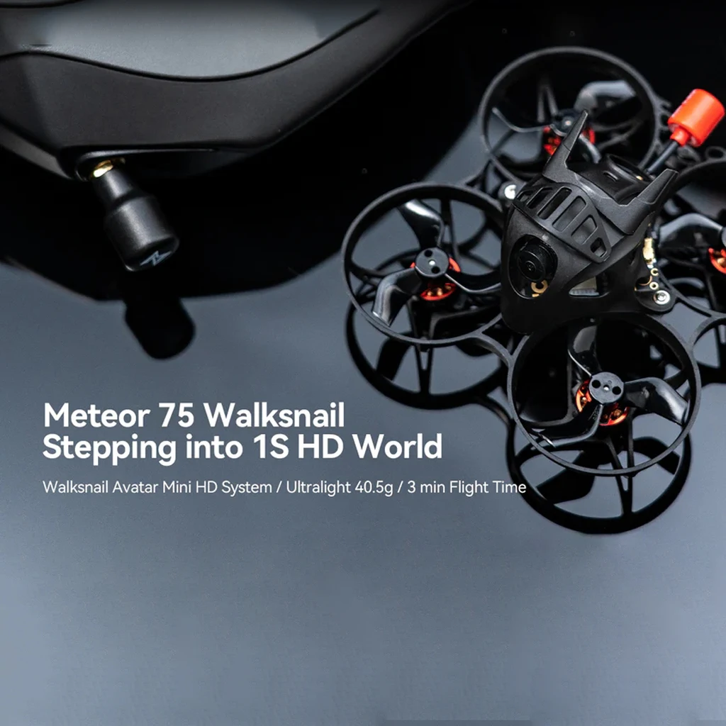 Canopée micro drone FPV pour caméra nano 14mm, Walksnail Runcam, installée sur un drone prêt à voler