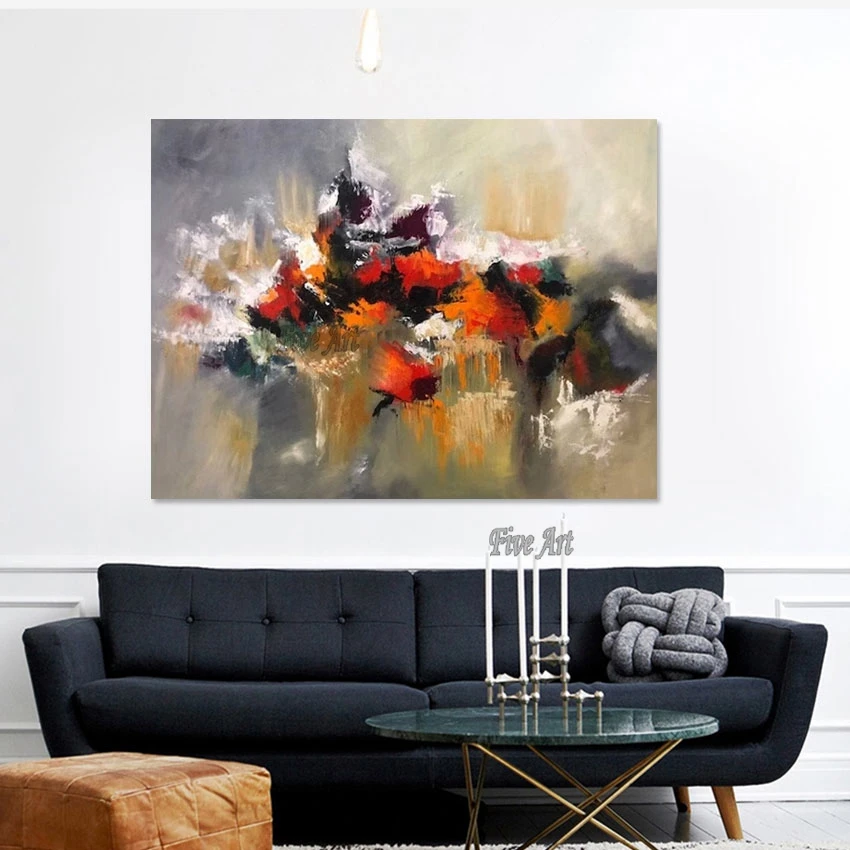 

Contemporary Canvas Art Hand Painted Abstract Oil Painting Acrylic Artwork Wall Picture For Restaurant Home Decoration Objects