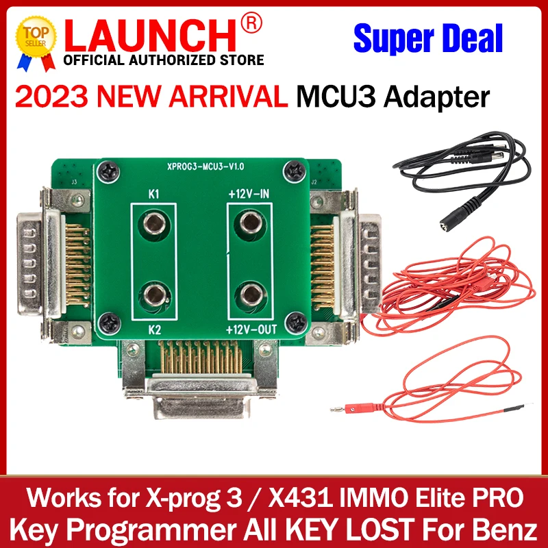 Launch X431 MCU3 Adapter for X431 IMMO Elite Pro X-PROG3 Work for Mercedes All Keys Lost and ECU TCU Reading key programmer universal programmer obd programming tool