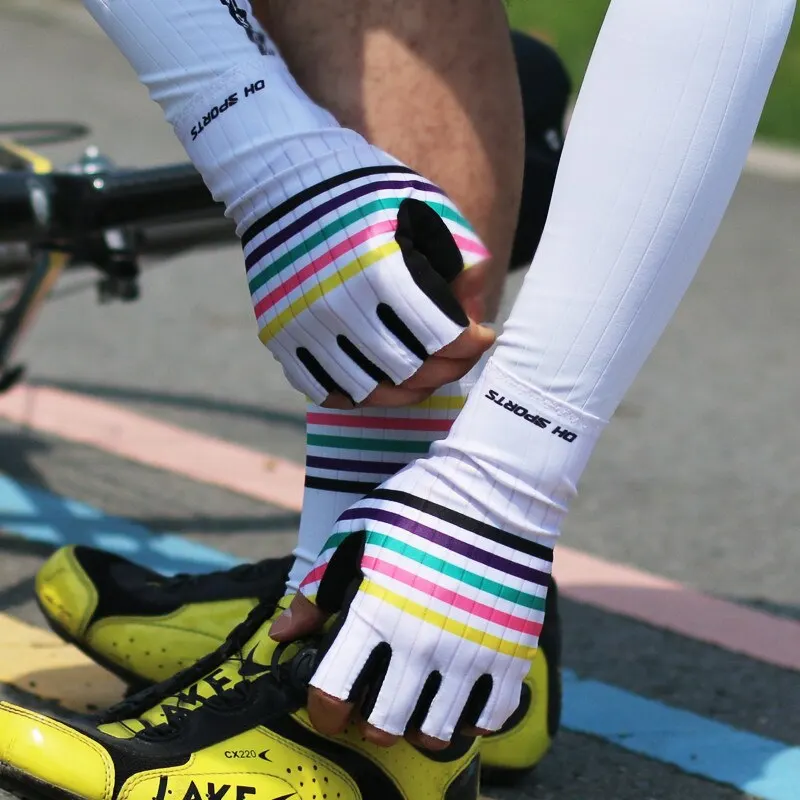 Anti-slip Wear Resistant Wreathable Sun Proof and Shock-absorbing Summer Cycling Gloves For Men and Women cycling gloves sport gloves sports half finger gloves