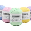 1Pcs 50g Natural 100% Cotton Soft Baby Knitting Yarn Anti-Pilling for Hand Knitting Crochet Yarn 2