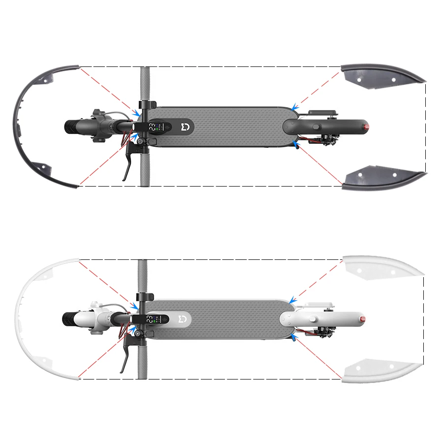 Bumper Protective Body Front And Back Strips Sticker Tape For Xiaomi Mijia M365  Mi M365 Electric Scooter Parts Skateboard