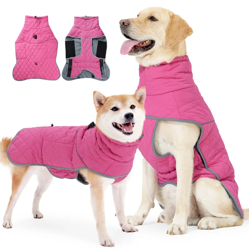 Winter Quilted Jacket Dog Padded Coat Protects Against Cold and Moisture Dog Parkas