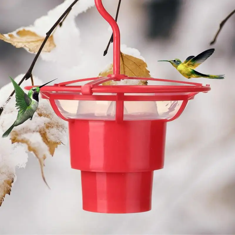 OutdoorHeatedHummingbirdFeedersAttachableToFeederBottomToFeed