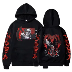 Black Clover Anime Asta Graphic Unisex Hoodie - Comfortable Plus Size Harajuku Streetwear Sweatshirt - XXXL (K1)