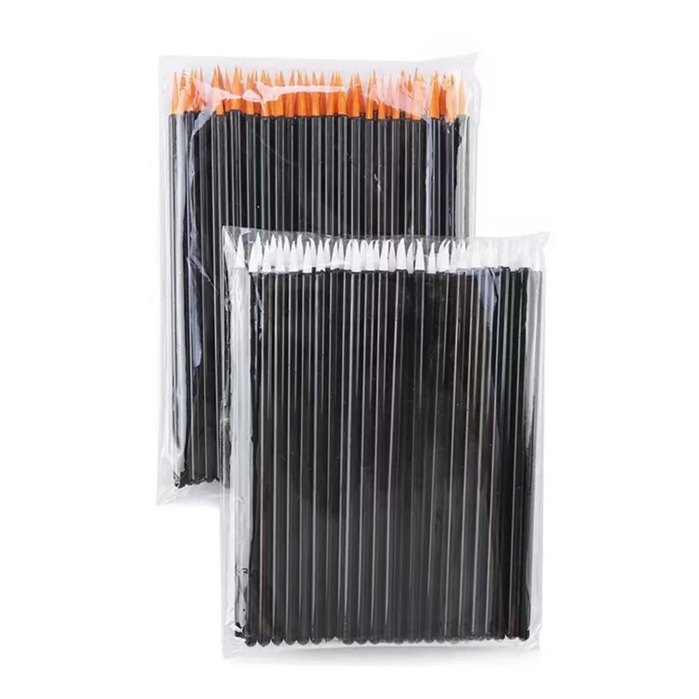 

200/500PCS Disposable Eyeliner Brush with Cap Eye Shadow Eyeliner Lipstick Lipgloss Wand Lip Liner Cosmetic Brush Makeup Tool