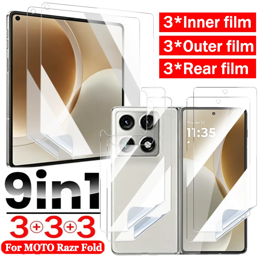 9-in-1 TPU Soft Hydrogel Film Screen Protector Kit - Full Coverage HD Clear