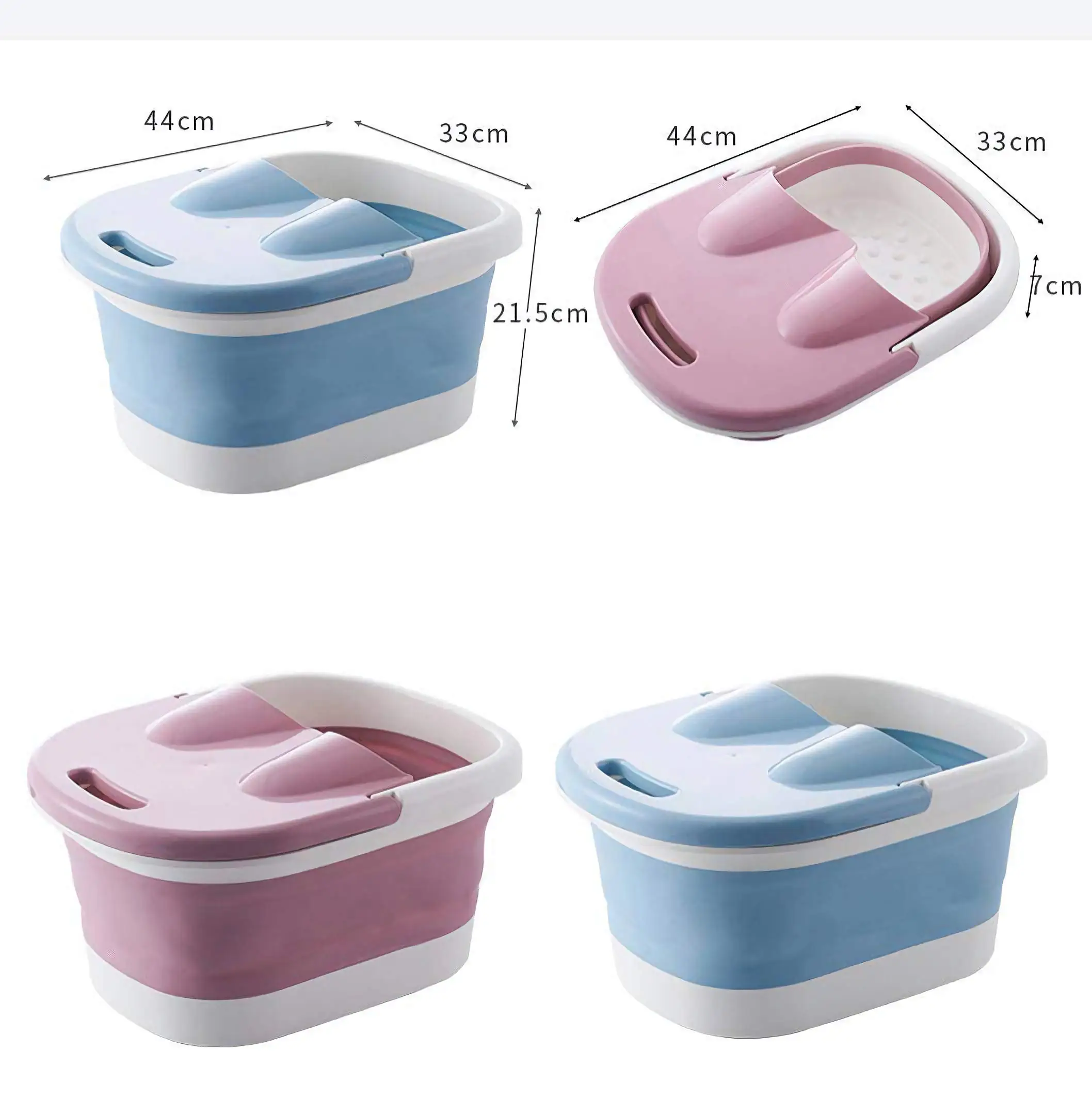 Foldable Foot Bath Soaking Bucket Plastic Footbath Portable Massage Household Relieve Stress Foot Soaking Basin