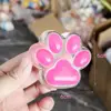 Kawaii Cat Paw Pinch Toy Slow Rebound Blingbling Stress Relief Toy PU Transparent Cube Squeeze Toy Gift 4