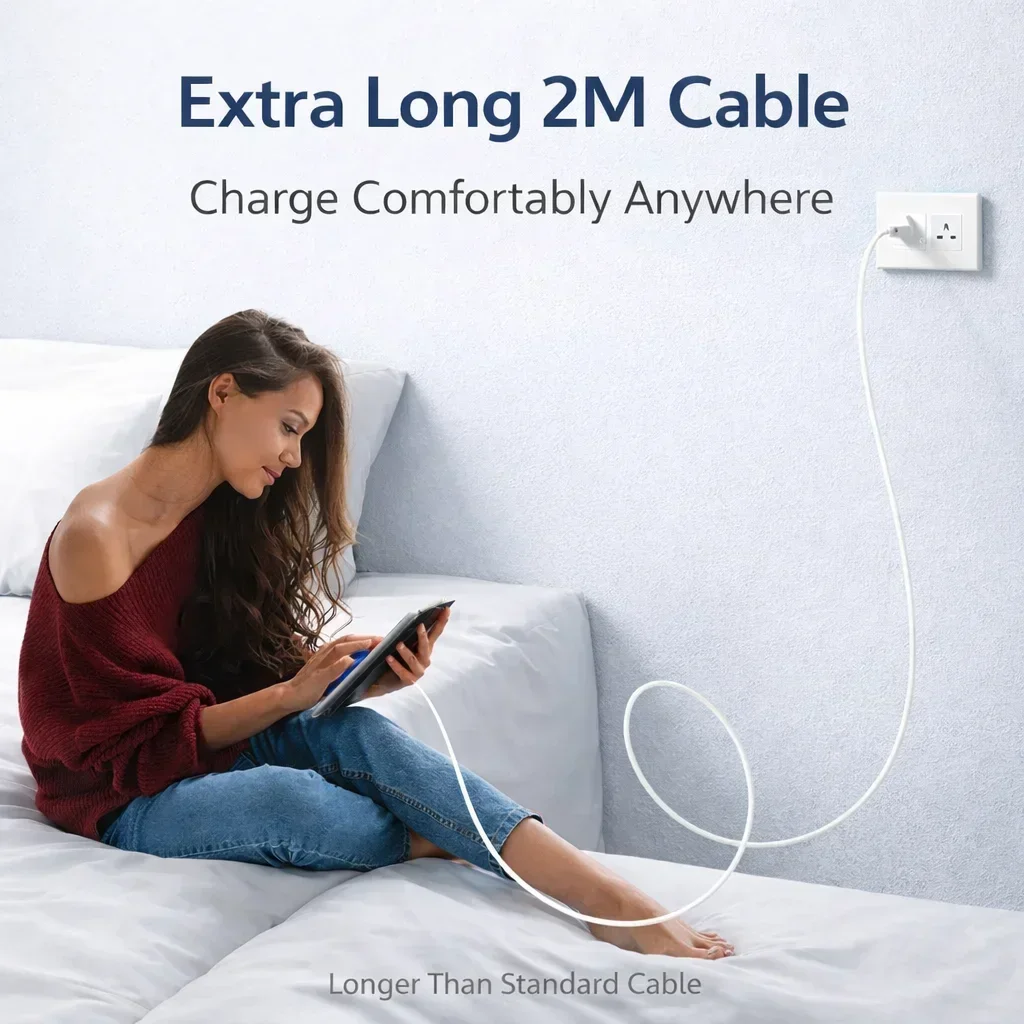 Premium 2M Fast Charging Cable – Available in 1/2/3 Pack Options