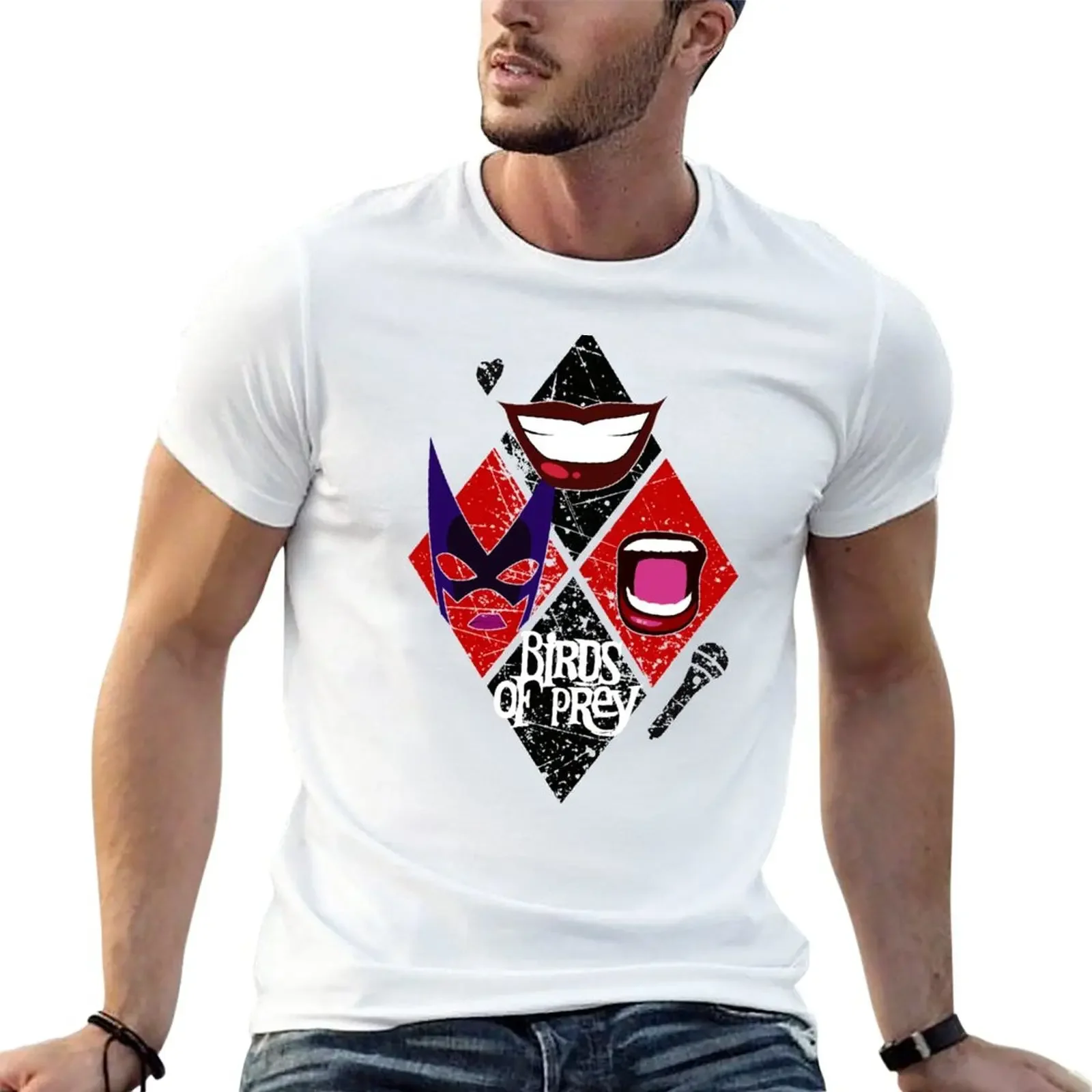 Birds Of Prey - Diamond Design T-Shirt Heavyweights Customs Graphics Mens T Shirt Graphic