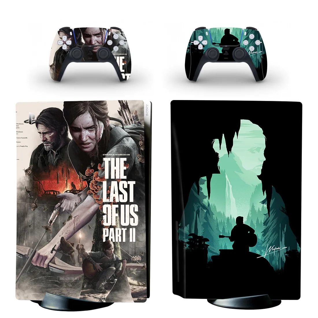 Vinyl Decal Skins The Last of Us Ellie Joel PS5 Disc Skin Sticker Protector Cover for Console Controller PS5 Disk