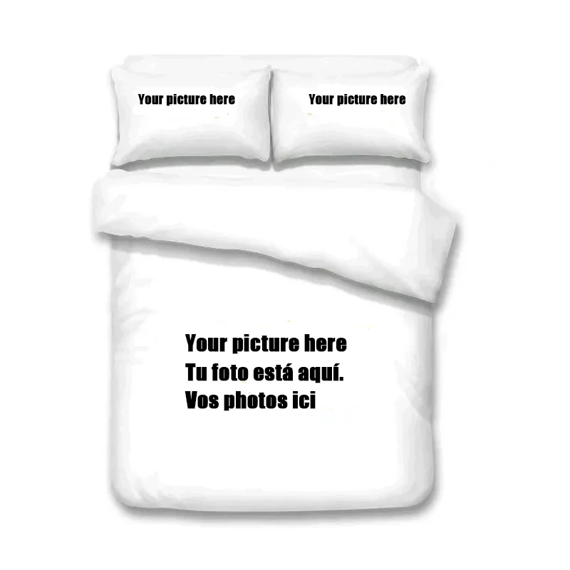 Customize Photo Logo Duvet Cover Boys Girls Adults Gift Custom Made DIY Bedding Set Designer Bed Set Queen Size Quilt Cover