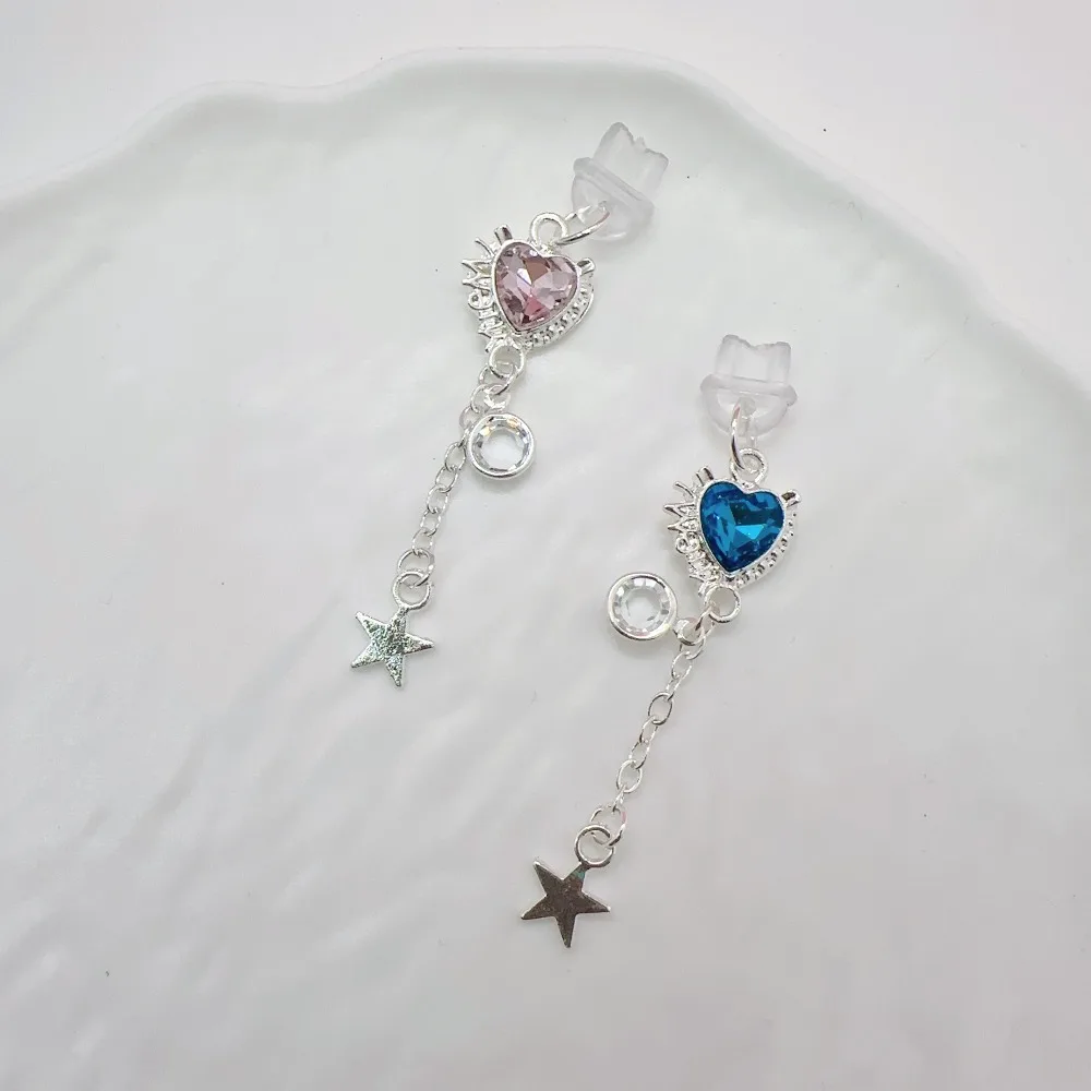 하트 모양의 태슬 폰 먼지 방지 플러그 아이폰 타입 C 폰 액세서리 달콤한 귀걸이 목걸이 쥬얼리 DIY 액세서리 펜던트