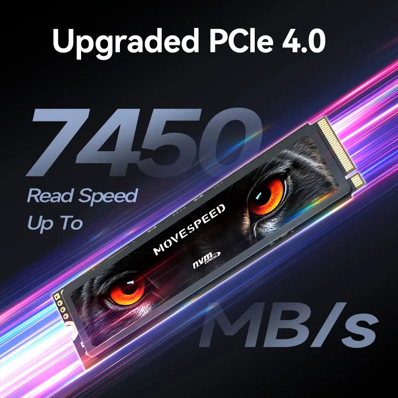 MOVE SPEED M.2 SSD 4TB R:7450MB/s TLC②2個 MOVESPEED 7450MB/s SSD NVMe M.2 2280 4TB 2TB 1TB Internal Solid